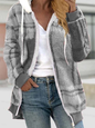 Christmas Plaid Casual Cashmere Cotton Jacket